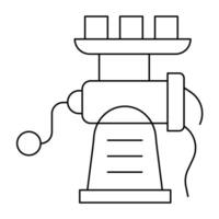 Meat Grinder Line Icon Design vector
