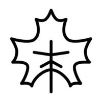 maple leaf Line Icon Design vector