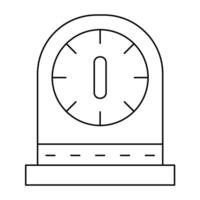 Kitchen Timer Line Icon Design vector