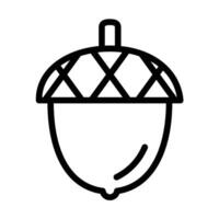 acorn Line Icon Design vector