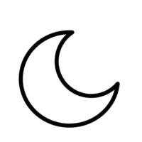 moon Line Icon Design vector
