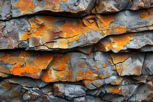 Rustic Weathered Rock Layers Textured Abstract Background for Natural Design Elements and Earthy Decor Concepts photo