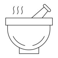 Soup Line Icon Design vector
