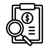 Audit Line Icon Design vector