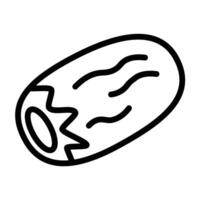 dates fruit Line Icon Design vector