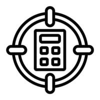 Target Line Icon Design vector