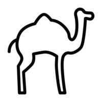 camel Line Icon Design vector