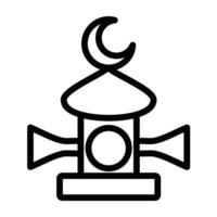 adhan Line Icon Design vector