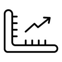 Line Graph Line Icon Design vector