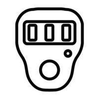 Tasbih counter Line Icon Design vector