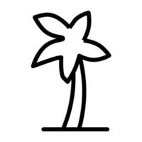 palm tree Line Icon Design vector