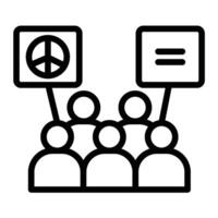 Demonstrator Line Icon Design vector