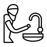 ablution Line Icon Design vector