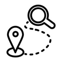 Tracking Line Icon design vector