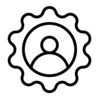 Customer Line Icon Design vector