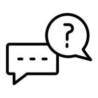 Question And Answer Line Icon Design vector