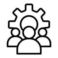Human Resources Line Icon Design vector