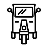 Auto Rickshaw Line Icon Design vector