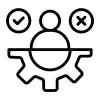 Decision Making Line Icon Design vector