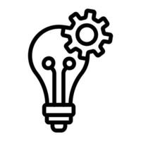 Solution Line Icon Design vector