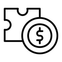 Puzzle Line Icon Design vector