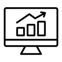 Market Analysis Line Icon Design vector