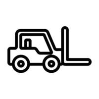 Forklift Line Icon Design vector