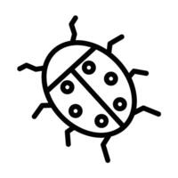 lady bug Line Icon Design vector
