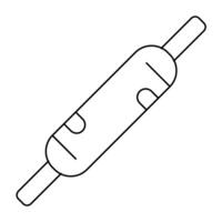 Rolling Pins Line Icon Design vector