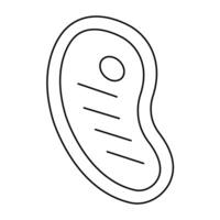 Steak Line Icon Design vector
