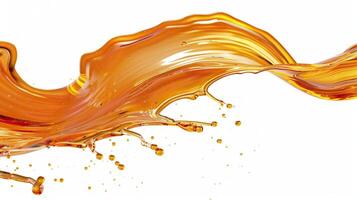 Splash of caramel isolated on white background. photo