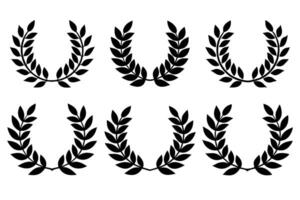 Wreath Laurel Silhouette of Delicate Set.eps vector