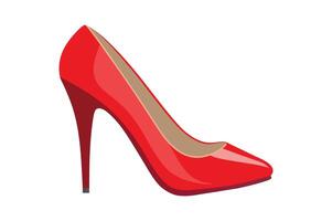 high heel shoe red-color vector