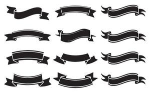 Set ribon banner and white background.eps vector