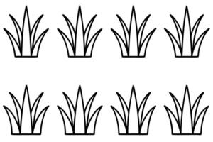 Grass Line Art Elegant Collection.eps vector