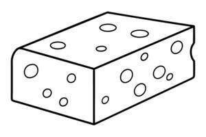 cheese Illustration and Line art vector