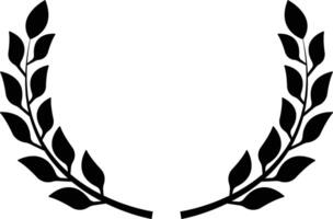 Circular laurel foliate icon in flat. isolated on different shapes silhouette wheat and oak wreaths depicting an award, achievement, heraldry, nobility. for apps or web vector