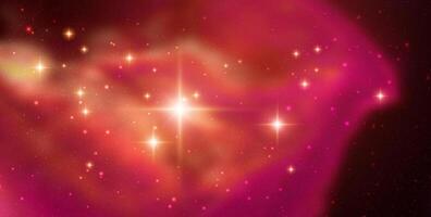 Space background with realistic nebula and shining stars. Magic colorful galaxy with stardust vector