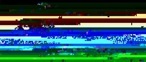 Trendy glitch pattern on dark background. Abstract geometric elements vector