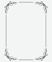 frame of calligraphic ornamental border vector