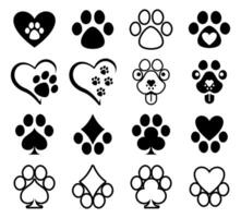 Paw Print Clip Art, Paw Suite Design vector