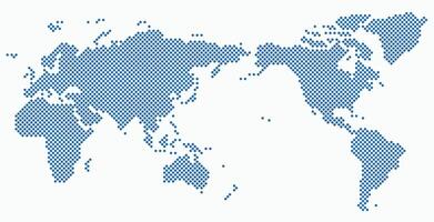 Circle shape world map on white background. vector