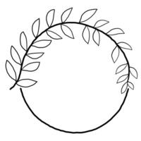 Wreath of floral and flower illustration. vector