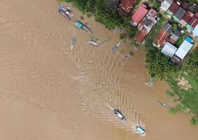 aerial view using a drone of the jungle of Borneo photo