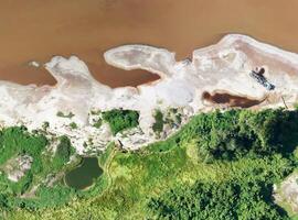 aerial view using a drone of the jungle of Borneo photo