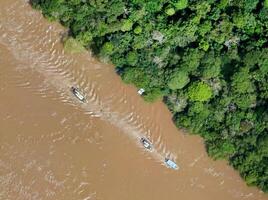 aerial view using a drone of the jungle of Borneo photo