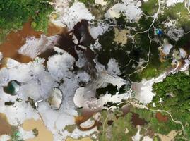 aerial view using a drone of the jungle of Borneo photo