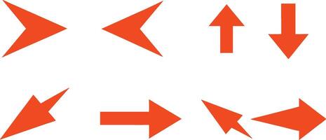 Arrows icon set of trendy flat style Replaceable vector