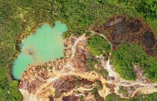 aerial view using a drone of the jungle of Borneo photo