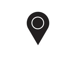 Within a flat-style depiction, a location marker distinguishes itself on an urban map, denoting a precise spot vector
